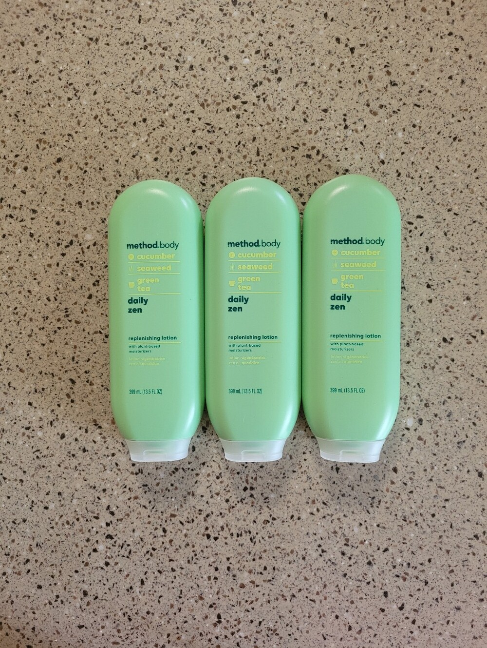 3 Method Daily Zen Cucumber Seaweed Green Tea Replinishing Body Lotion 13.5 oz